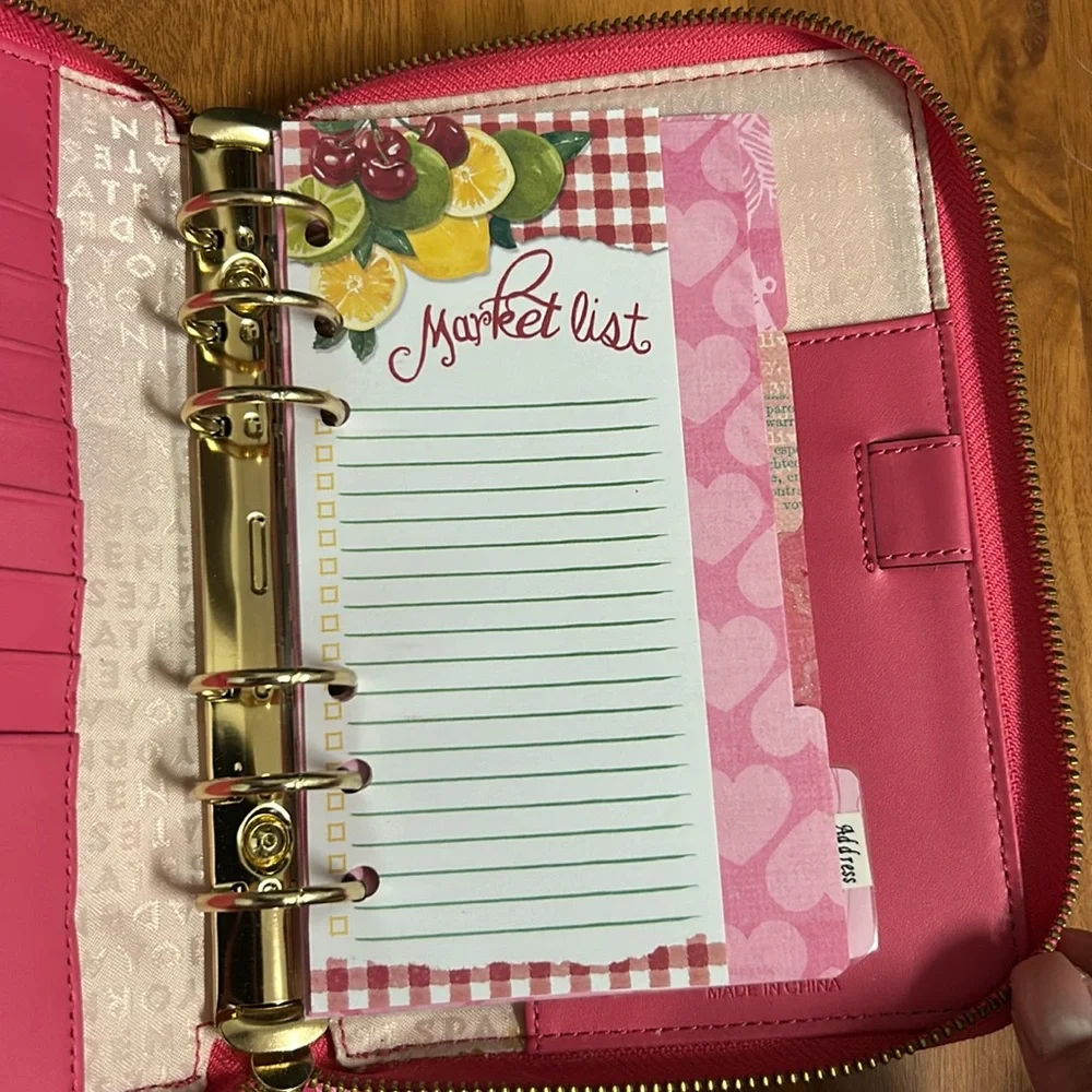 Kate Spade Wellesley Pink Leather Calendar Planner Agenda